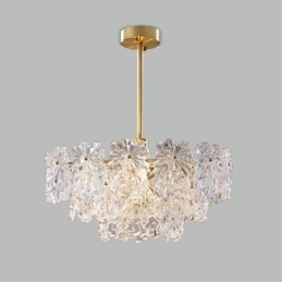 Luxus Anhänger Licht Wohnkultur Glas Kronleuchter Wohnzimmer