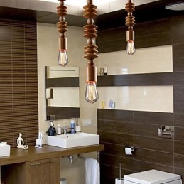 Kronleuchter Mini-Stil Traditionell Klassisch Holz Bambus