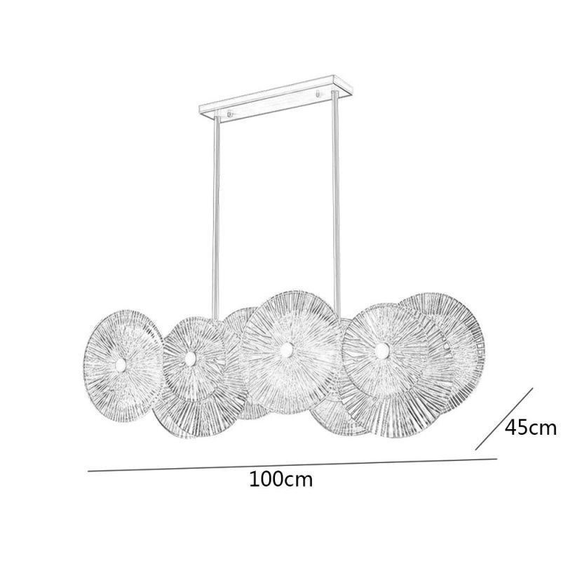 Moderne Spark Disc Kronleuchter Feuerwerk Glas Pendelleuchte Home Decor Beleuchtung