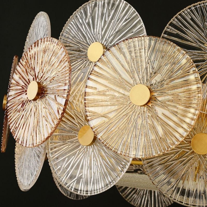 Moderne Spark Disc Kronleuchter Feuerwerk Glas Pendelleuchte Home Decor Beleuchtung