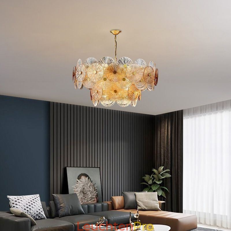 Moderne Spark Disc Kronleuchter Feuerwerk Glas Pendelleuchte Home Deco Beleuchtung