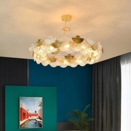 Europäischer Glas-Hängeleuchter in Fächerform