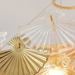 Europäischer Glas-Hängeleuchter in Fächerform