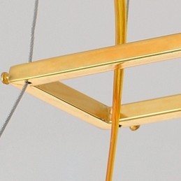 Künstlerische Glas Kronleuchter Feder Oval Pendelleuchte
