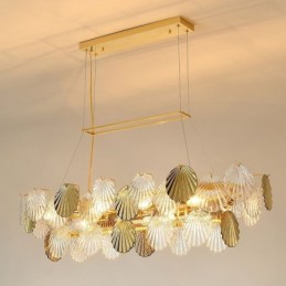 Luxus Glas Kronleuchter Mode Lampe Shell Form Glas Hängelampe