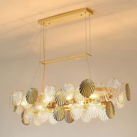 Luxus Glas Kronleuchter Mode Lampe Shell Form Glas Hängelampe Luxus Glas Kronleuchter Mode Lampe Shell Form Glas Hängelampe