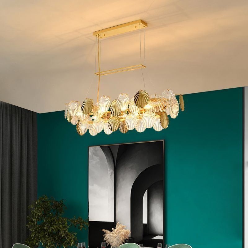 Luxus Glas Kronleuchter Mode Lampe Shell Form Glas Hängelampe