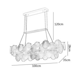 Luxus Glas Kronleuchter Mode Lampe Shell Form Glas Hängelampe