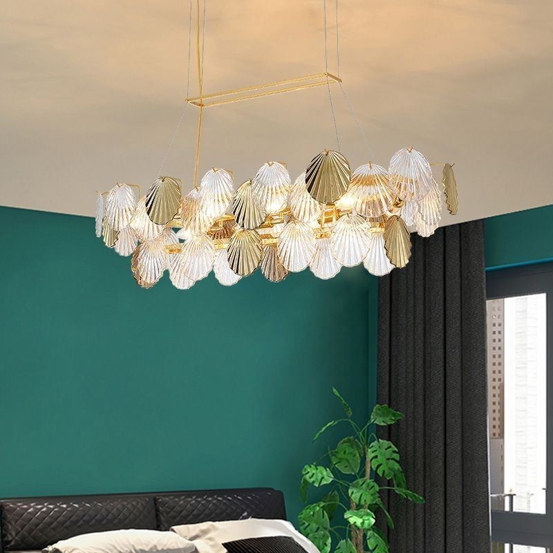 Luxus Glas Kronleuchter Mode Lampe Shell Form Glas Hängelampe