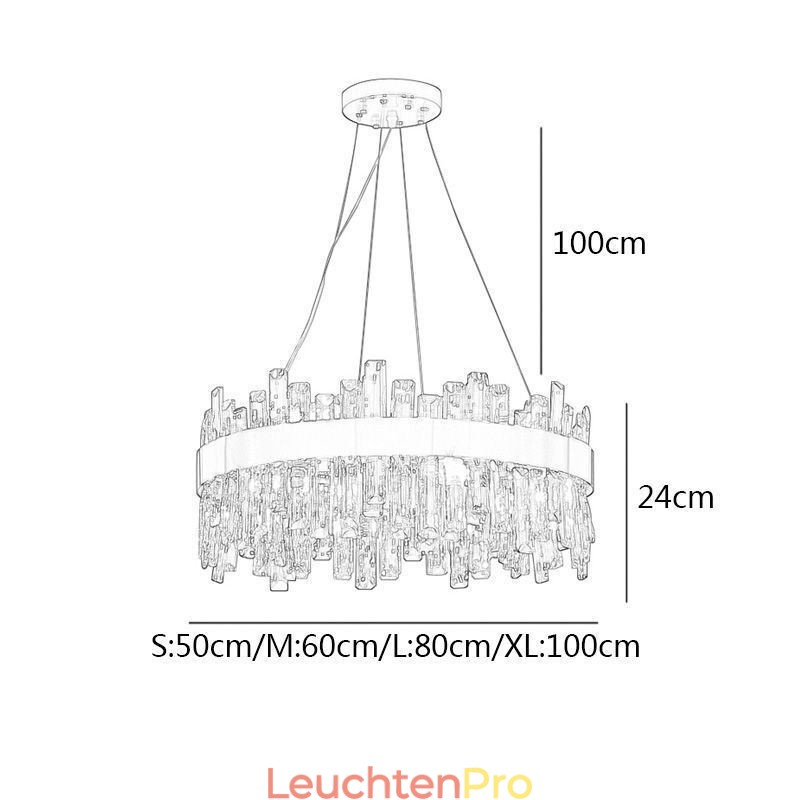 Luxus Glas Kronleuchter Europäischen Stil Pendelleuchte Wohnzimmer