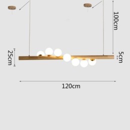 Magic Bean Pendelleuchte Holzstreifen Hängelampe