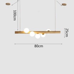 Magic Bean Pendelleuchte Holzstreifen Hängelampe