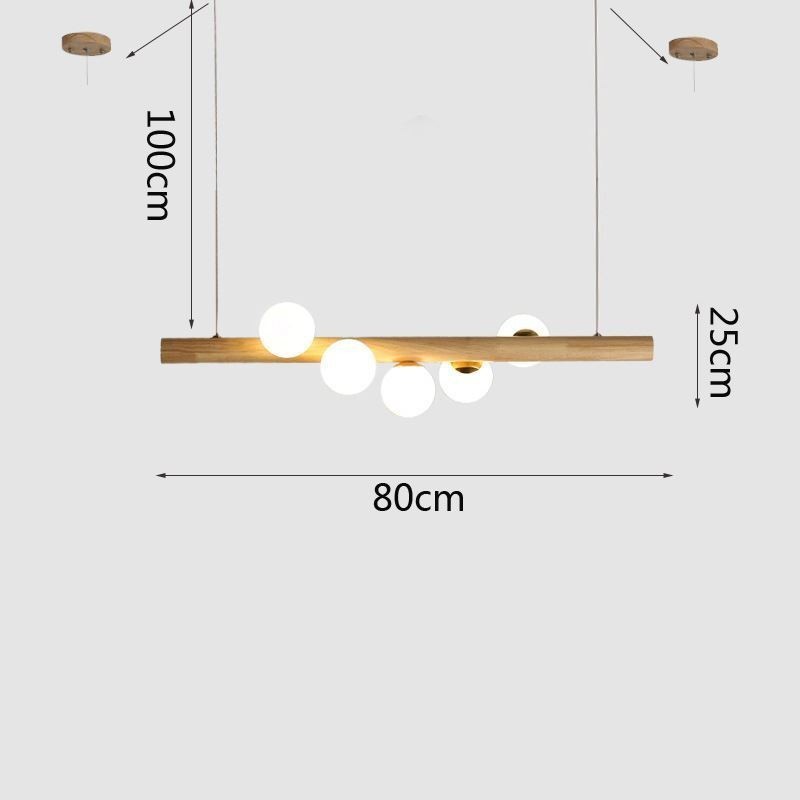 Magic Bean Pendelleuchte Holzstreifen Hängelampe