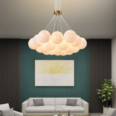 Mondblasen-Kronleuchter, moderne 3D-Druckkugeln, Pendelleuchte Mondblasen-Kronleuchter, moderne 3D-Druckkugeln, Pendelleuchte