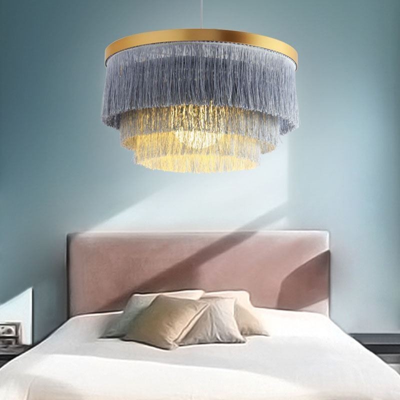 Nordic Dekorative Anhänger Licht Warme Romantische Quaste Kronleuchter Kreative Hängende Lampe