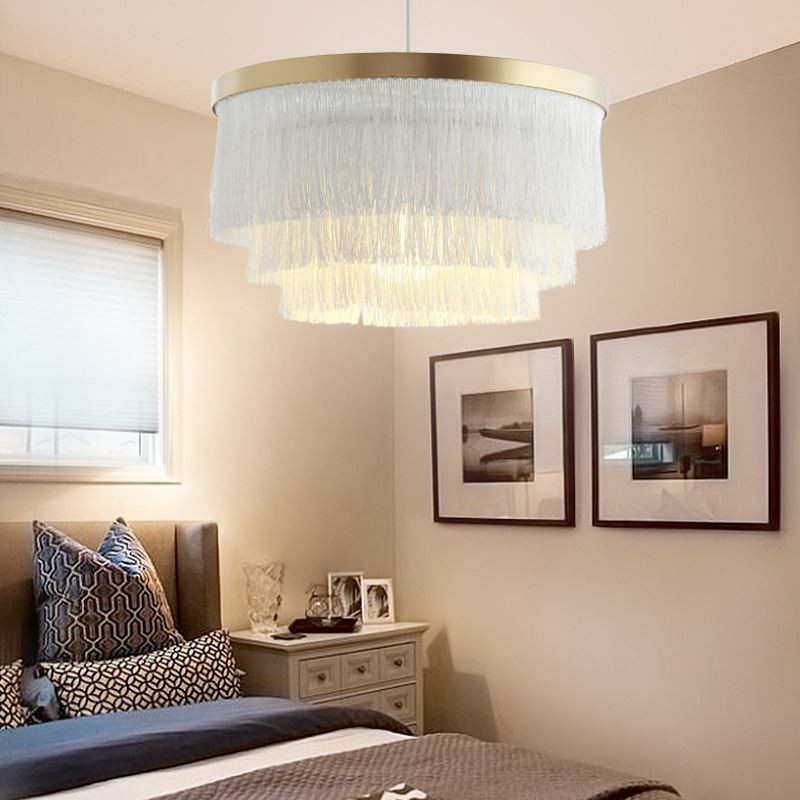 Nordic Dekorative Anhänger Licht Warme Romantische Quaste Kronleuchter Kreative Hängende Lampe