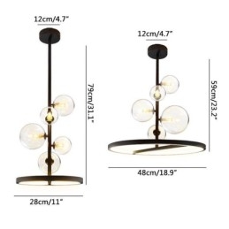 Moderne Hängeleuchten Leuchte Kronleuchter Glas Blase Pendelleuchte
