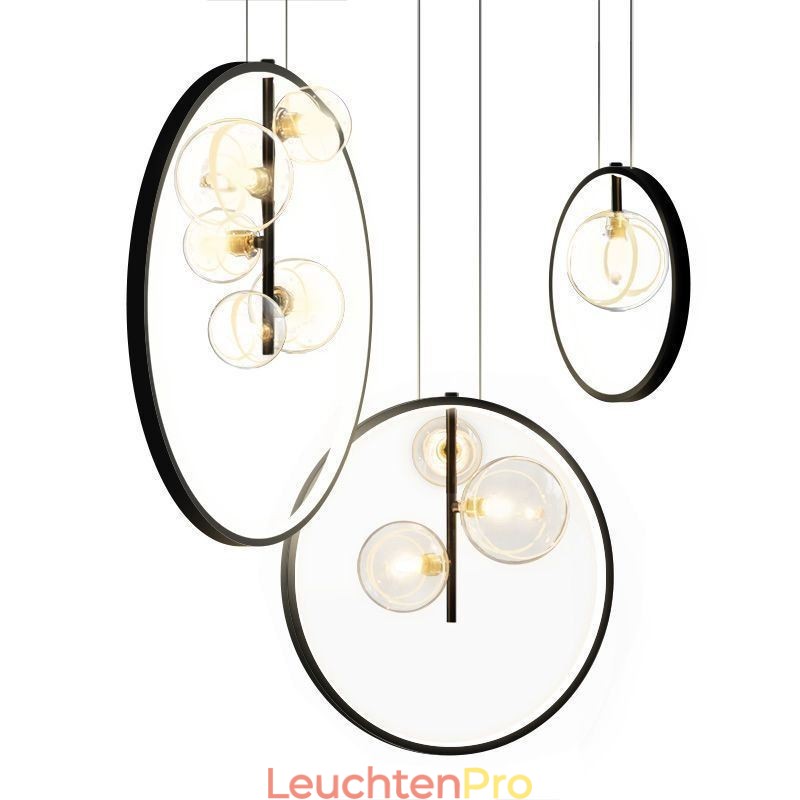 Nordic Anhänger Licht Glas Blasen Kreis Kronleuchter Moderne Salon Lampe