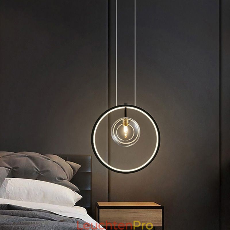 Nordic Anhänger Licht Glas Blasen Kreis Kronleuchter Moderne Salon Lampe