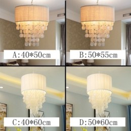 Moderne Pendelleuchte Quallenschalen Beleuchtung mit Zylinder Lampenschirm