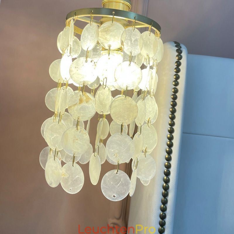 Moderne Klassische Kronleuchter Weiß Shell Schatten Anhänger Beleuchtung Lampe Decke
