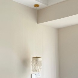 Moderne Capiz Pendelleuchte Zeitgenössische Mini Hängende Deckenbeleuchtung Esszimmer