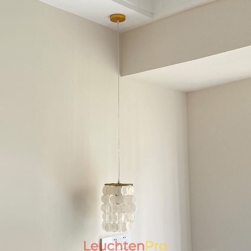 Moderne Capiz Pendelleuchte Zeitgenössische Mini Hängende Deckenbeleuchtung Esszimmer