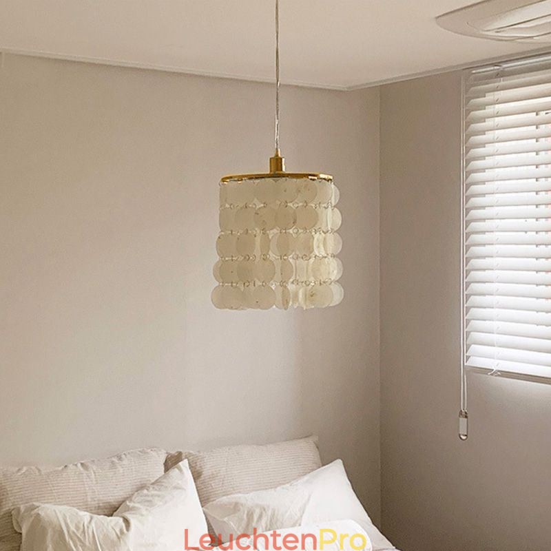 Moderne Capiz Pendelleuchte Zeitgenössische Mini Hängende Deckenbeleuchtung Esszimmer