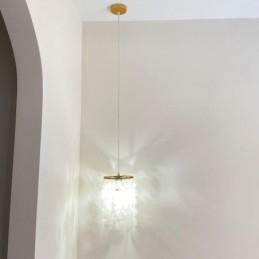 Moderne Capiz Pendelleuchte Zeitgenössische Mini Hängende Deckenbeleuchtung Esszimmer