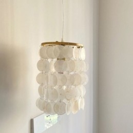 Moderne Capiz Pendelleuchte Zeitgenössische Mini Hängende Deckenbeleuchtung Esszimmer
