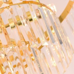 Gold Kristall Pendelleuchte 5 Ebenen Deckenbeleuchtung 7 Lichter