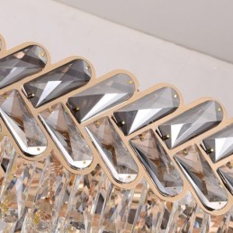 Europäische Kristall Pendelleuchte Luxus Oval Deckenleuchte