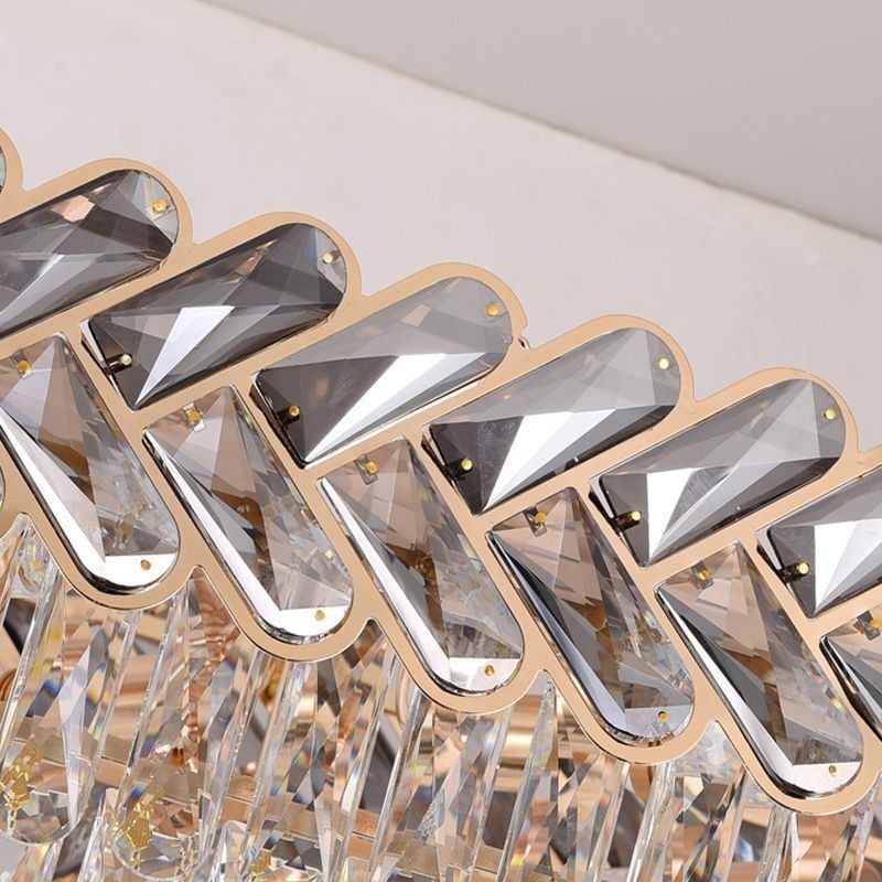 Europäische Kristall Pendelleuchte Luxus Oval Deckenleuchte