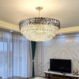 Kristall Pendelleuchte Gold Deckenleuchte