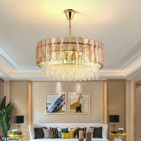 Luxus Pendelleuchte Kristall Gold Deckenleuchte Luxus Pendelleuchte Kristall Gold Deckenleuchte