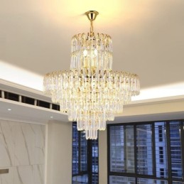 Elegante Pendelleuchte Kristall Runde Deckenleuchte