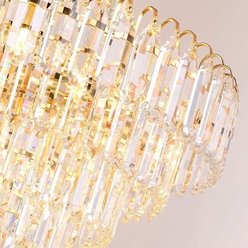 Elegante Pendelleuchte Kristall Runde Deckenleuchte