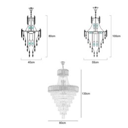 Moderne Kristall Pendelleuchte Konische Deckenlampe