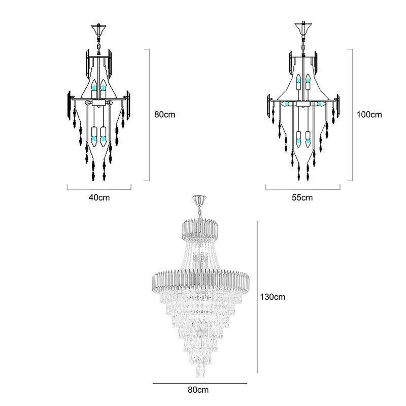 Moderne Kristall Pendelleuchte Konische Deckenlampe