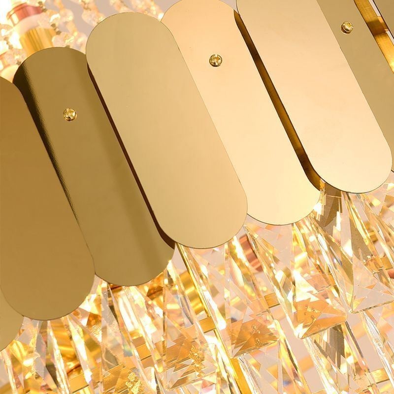 Europäische Kristall Pendelleuchte Konische Hängelampe