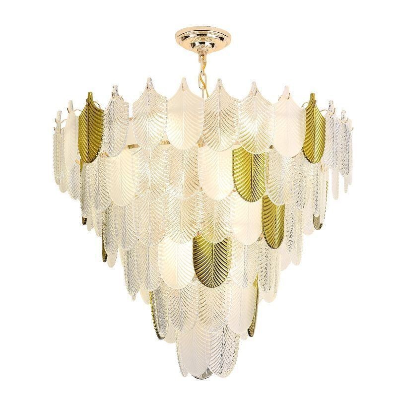 Kristall Elegante Blatt Pendelleuchte Deckenpendelleuchte