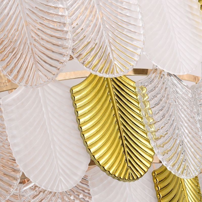Kristall Elegante Blatt Pendelleuchte Deckenpendelleuchte