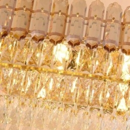 Moderne Kristall-Pendelleuchte, luxuriöse ovale Deckenleuchte