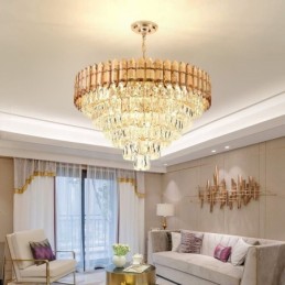 Moderne Kristall-Pendelleuchte Deckenleuchte