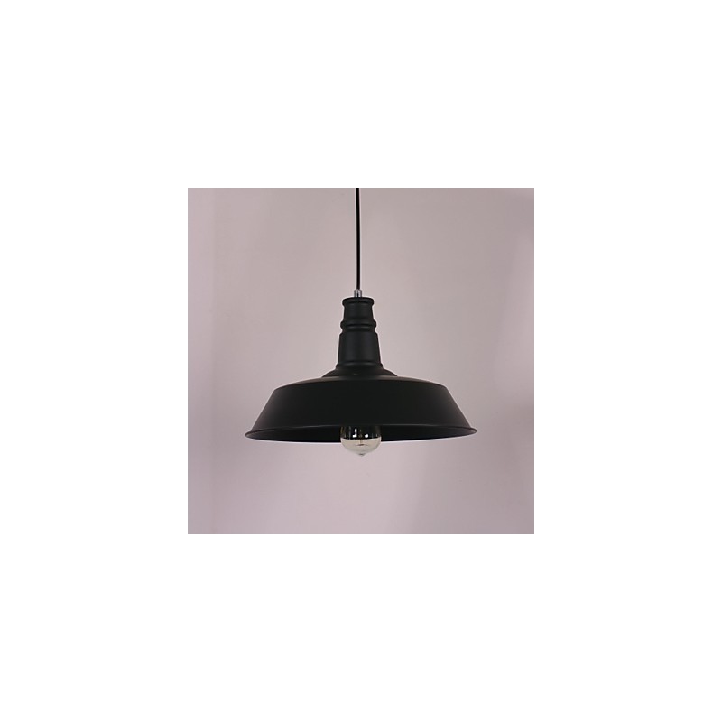 Schwarze moderne Pendelleuchte mit kreisförmigem Lampenschirm