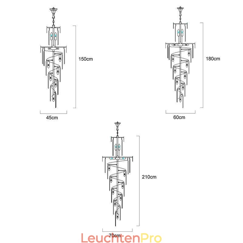 Luxus Pendelleuchte Große Hängelampe 12 16 18 Lichter