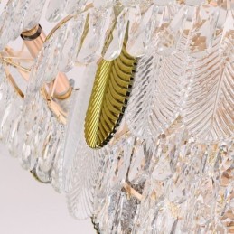 Luxuriöse Blatt-Pendelleuchte Kristall-Deckenleuchte