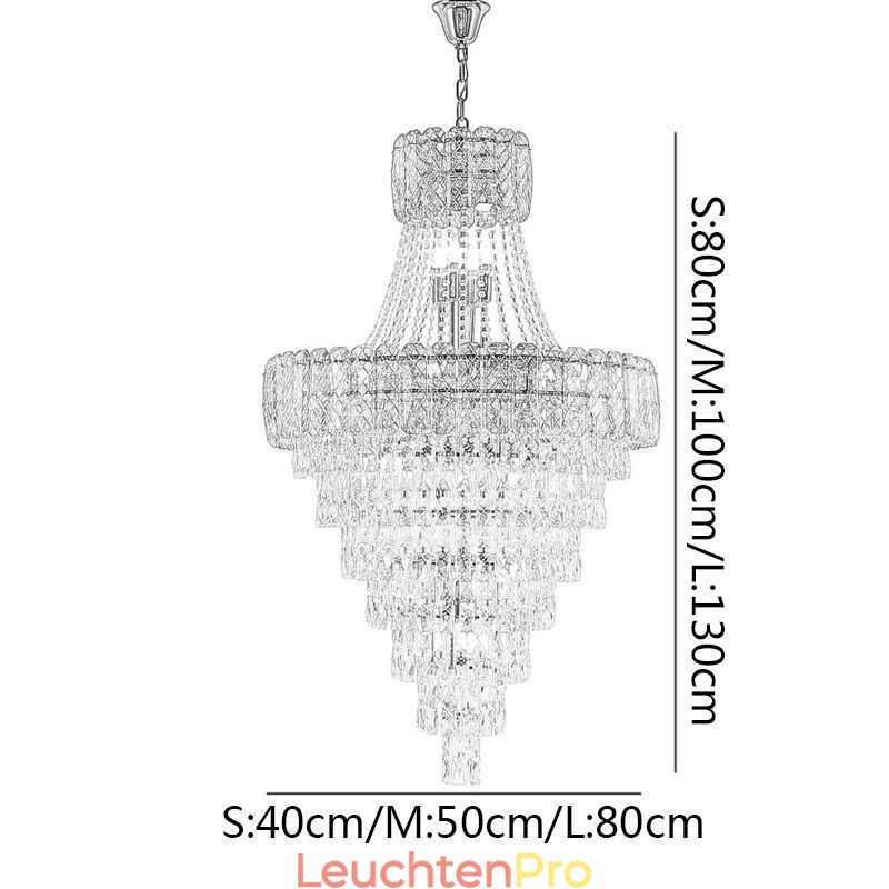 Moderne elegante Kristall Pendelleuchte konische Deckenleuchte