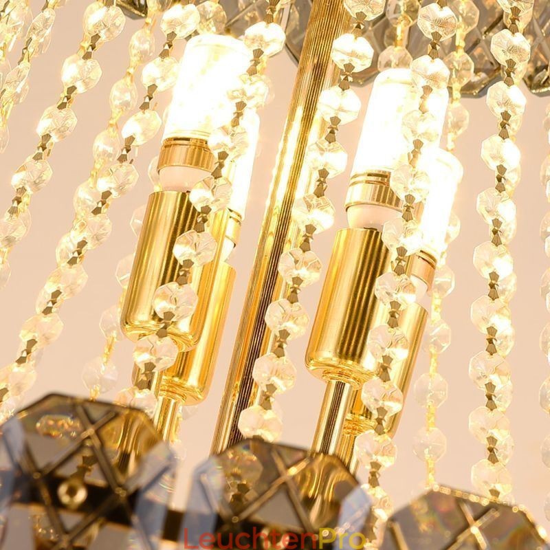 Moderne elegante Kristall Pendelleuchte konische Deckenleuchte