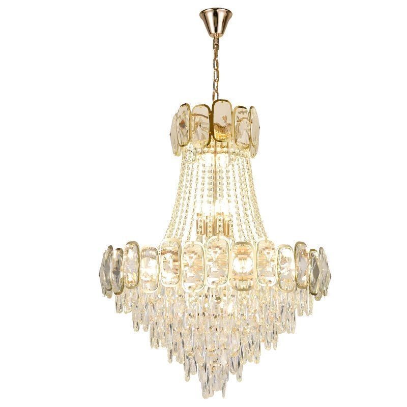 Moderne Kristall-Pendelleuchte, runde Deckenleuchte